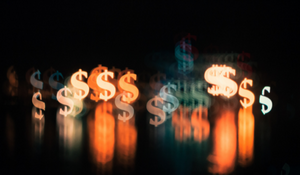 Abstract background of dollar signs