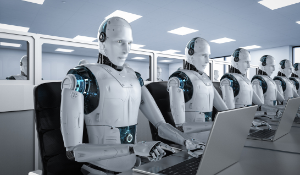 AI Bots at customer service desk