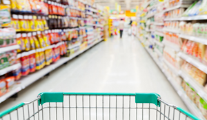 Aisle of supermarket
