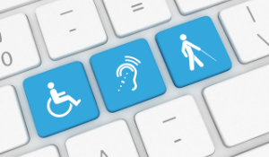accessibility icons on computer keyboard